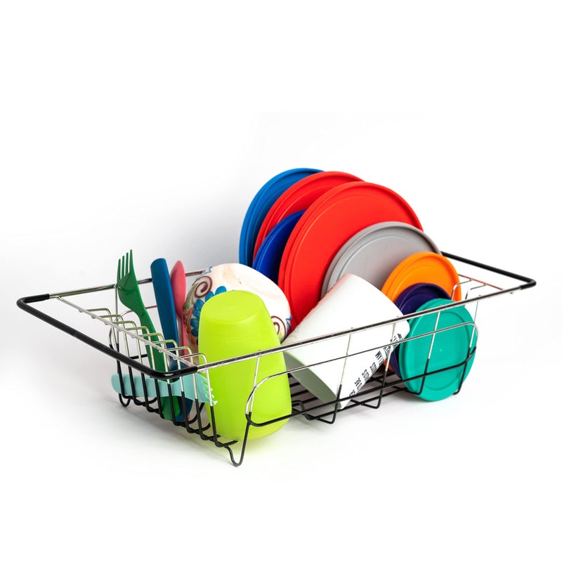 Better Houseware Over Sink Dish Drying Rack Space-Saving Dish Rack for Kitchen Counter Stainless Steel 19.25 x 8.25 x 4.5 - Image 1